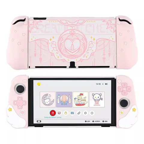 GeekShare Protective Case Compatible with Nintendo Switch / NS  Oled Console Accessories and Joy Con- Slim Cover Case Charging Dock Case with Ergonomic Design for Switch Model - Star Wings