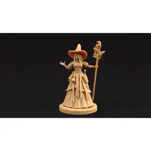 Lilith Youthful Witch Hag Sorcerer | The Dragon Trappers Lodge | 32mm Scale | Miniature 3D Print RPG Tabletop Mini DnD Dungeons and Dragons