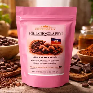 Chokola Peyi 100% Cacao Natirèl Byen gou Chocolate Bò  with Unique Design 8 oz 227 g - Snack