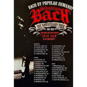 Sebastian Bach 31st Anniversary 2020 Tour Litho Embossed Poster Print