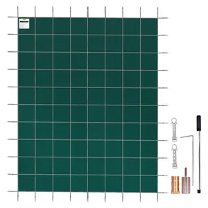 【DealsForYouDays】VEVOR Inground Pool Safety Cover,  , 20 ft x 42 ft Rectangular Winter Pool Cover, Triple Stitched, High Strength Mesh PP Material with Good Rain Permeability, Installation Hardware Included, Green