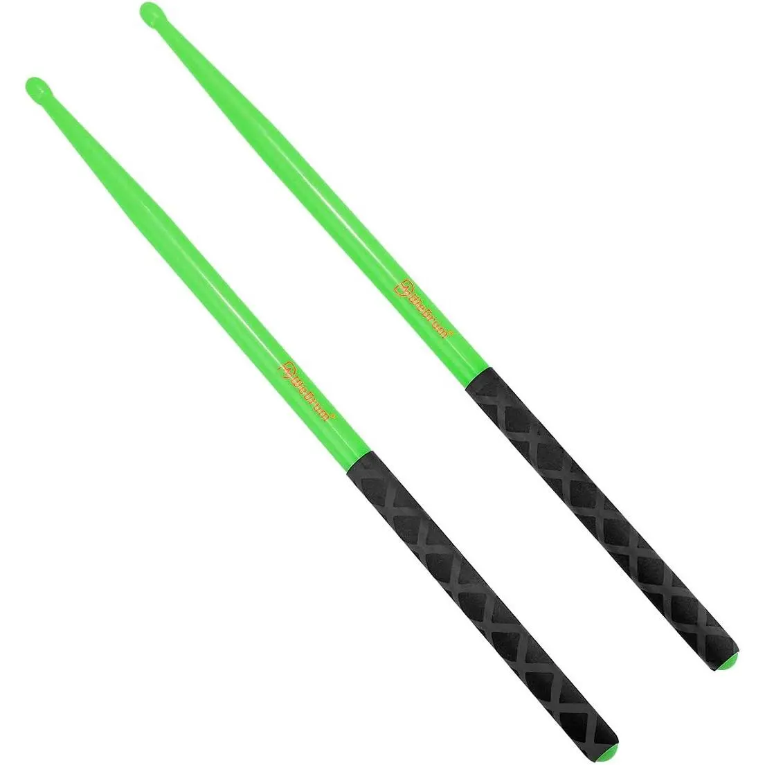 5A Nylon Drumsticks for Drum Set Light Durable Plastic Exercise ANTI-SLIP Handles Drum Sticks for Adults Musical Instrument Percussion Accessories Green