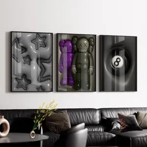 Hypebeast Sneaker Poster Set: Kaws Style 3D Wall Art