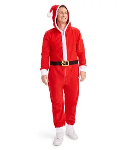 Men's Santa Jumpsuit With Fur