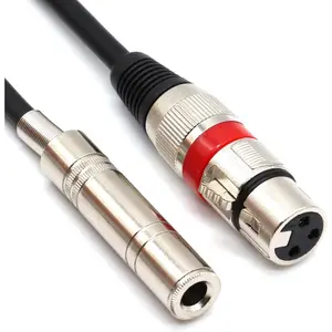 6.35 mm 1/4" Female to XLR Female Adapter Cable,Quarter inch TS/TRS to XLR 3 Pin Interconnect Cable (5Feet-1.5M)