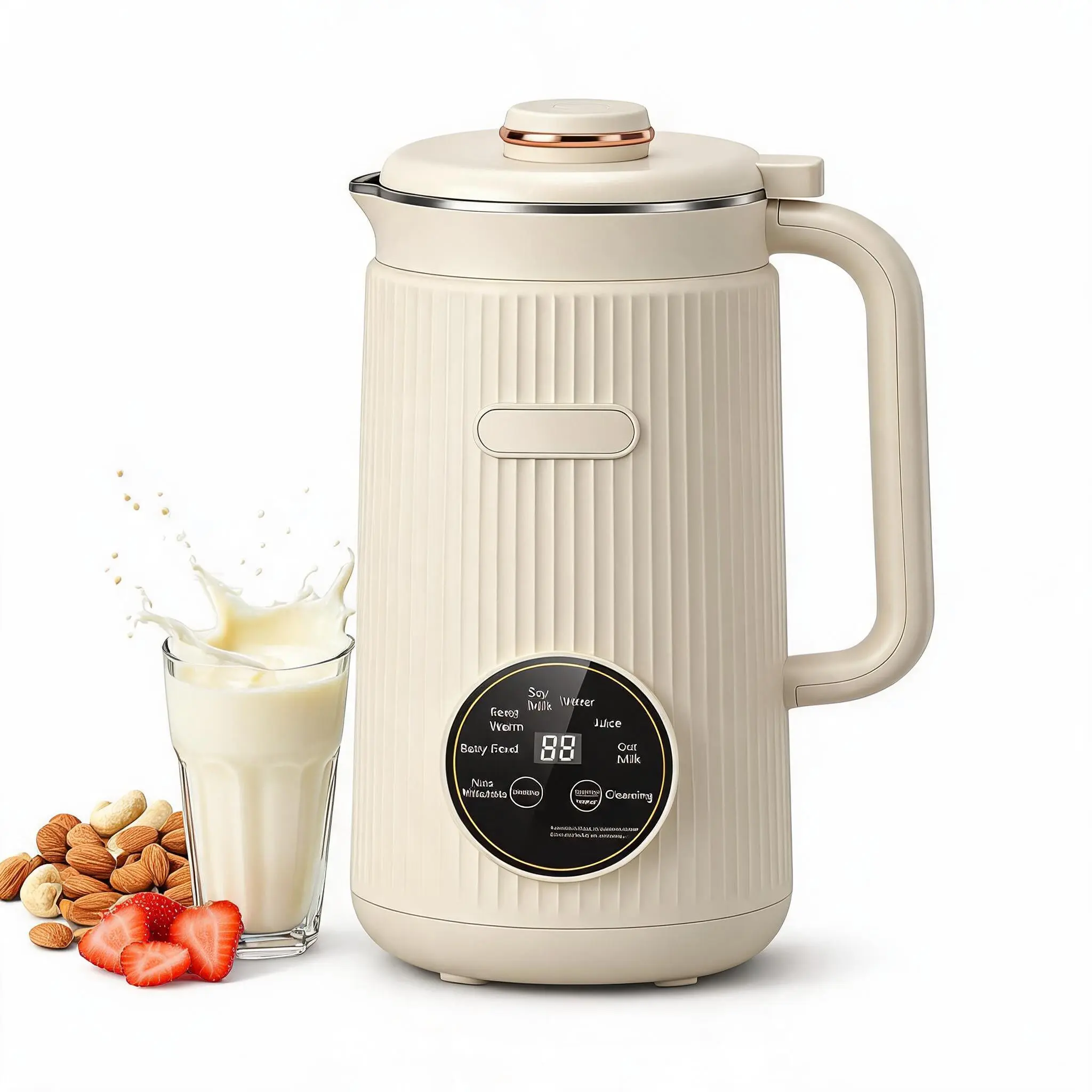 8-in-1 Multifunctional Automatic Nut Milk Machine&Coffee Maker, 32oz Auto Self-Cleaning, Delay Start, Keep Warm, Boil Water – Stainless SteelSummerVibes,home essentials