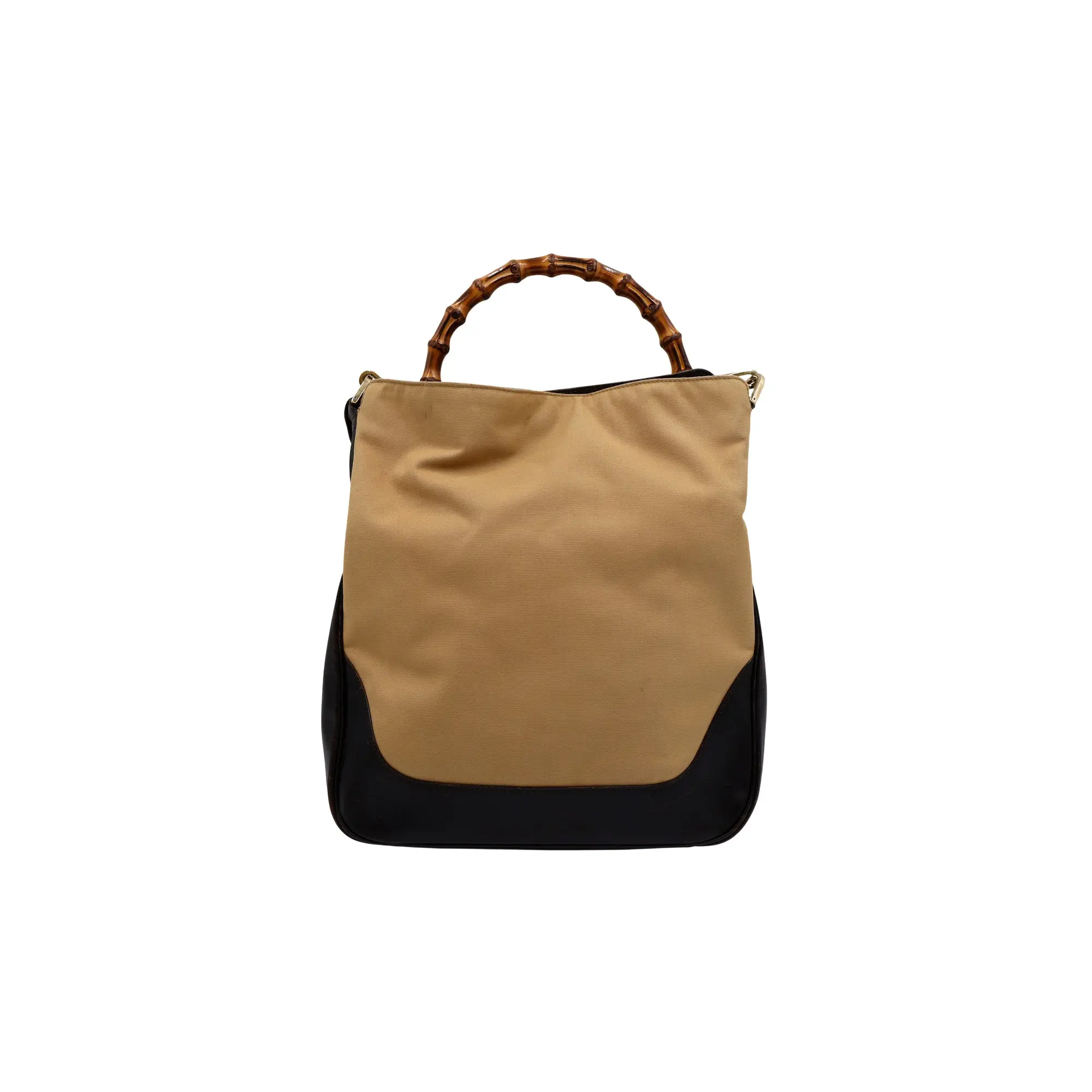 Pre-owned GUCCI canvas Shoulder Bags Bamboo Hobo Tote Bag (4900000223262)