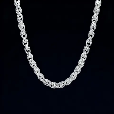 925 Sterling Silver Classic Width 5mm Faucet Chain Link Necklace - 20/24in Solid Chain Men's Jewelry, Elegant Party Wedding Accessory for Adults, Trendy Look Thoughtful Daily Gift
