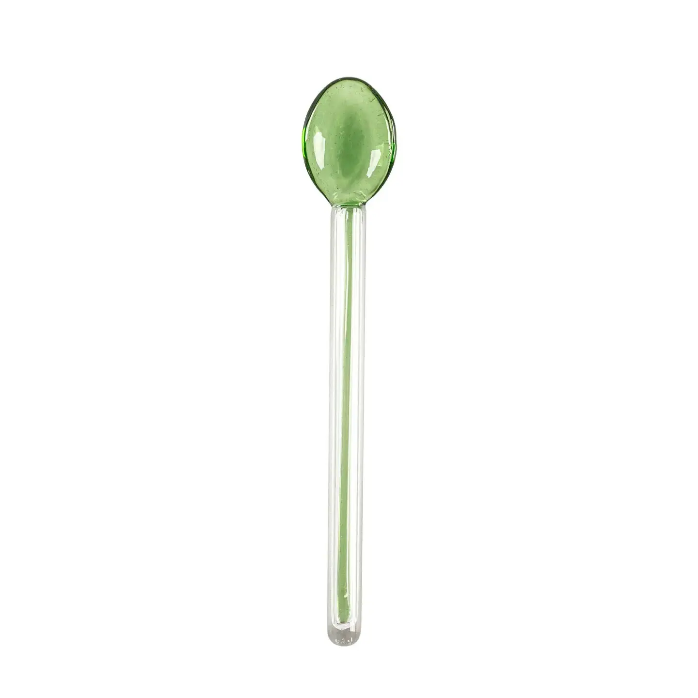 Colorful Green Candy Glass Spoon | Coffee & Dessert Stirrer