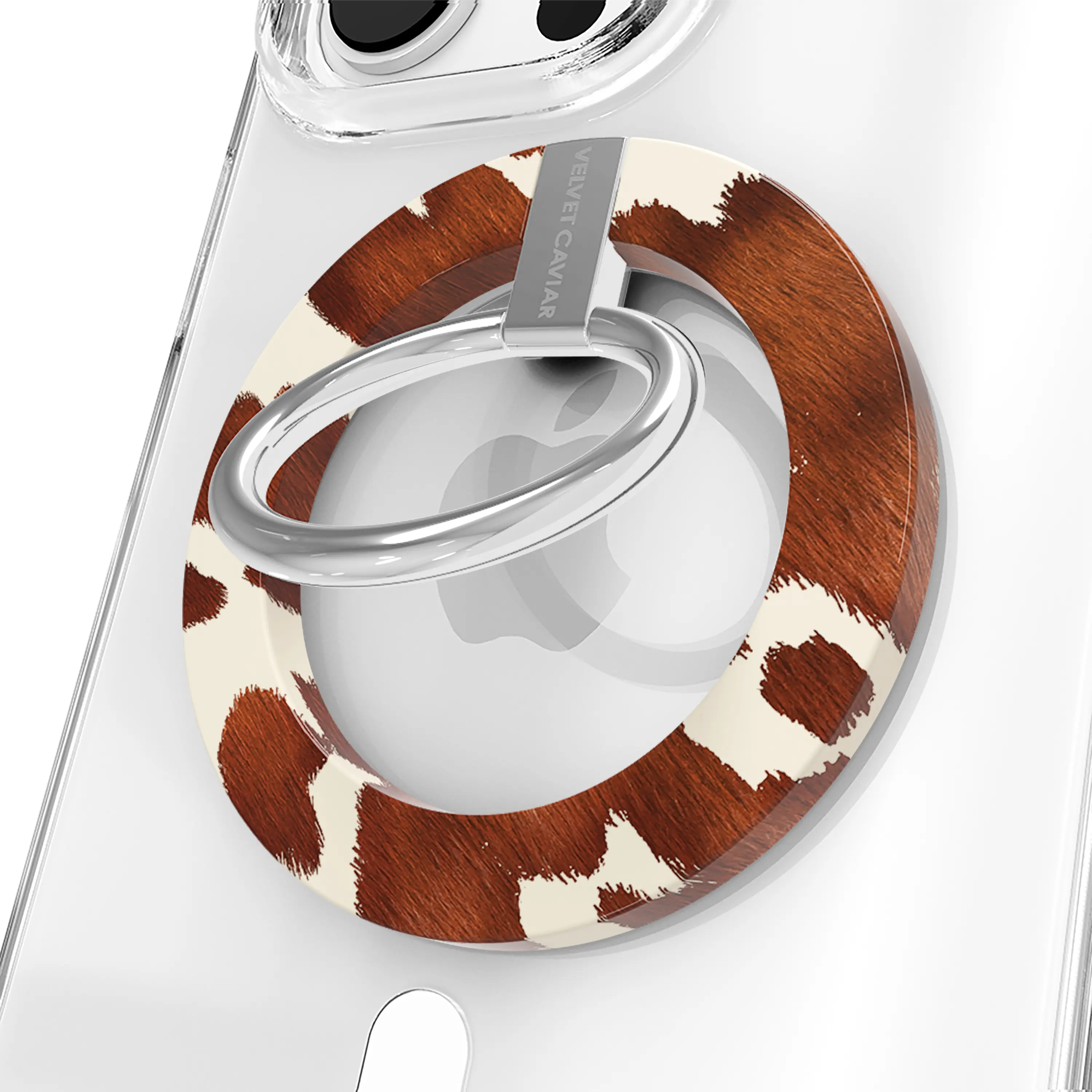 Velvet Caviar Cocoa Cow MagSafe Grip Ring - Stylish Magnetic Smartphone Accessory, 1600g Magnet Cellphone Holder, Ring Grip & Magnetic Charging Phone Holders & Mounts for iPhone & Cases