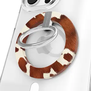 Velvet Caviar Cocoa Cow MagSafe Grip Ring – Stylish Magnetic Phone Grip & Stand with 1,600g Magnet for iPhone & Cases