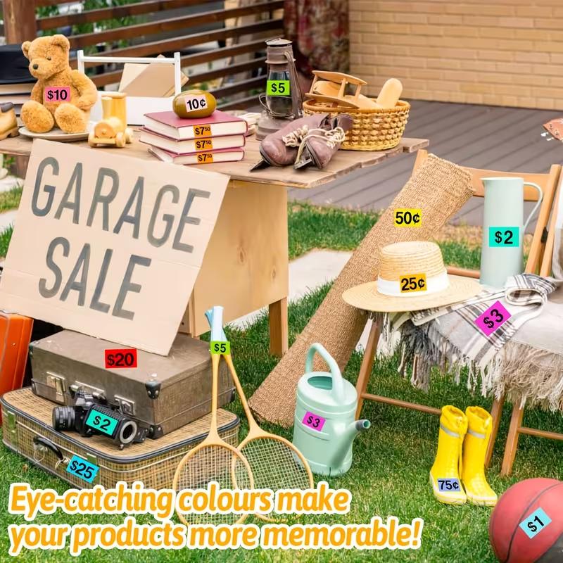 4200 Pcs Polka Dot Matte Self-Adhesive Price Tags Stickers Disposable Pricing Labels for Garage Sales Flea Markets  Yard Sales High Quality Matte Paper with Strong Adhesive Backing