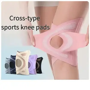 Thin sports knee pads with meniscus cross straps and pressure sleeves for running, knee support, and patellar stabilityRAIMENTRY