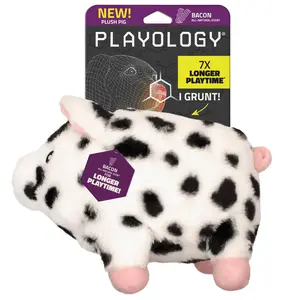 Playlogy Bacon Scented Pig Plush Dog Toy, Jumbo