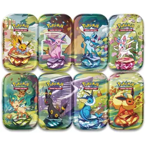 Pokémon Scarlet & Violet Prismatic Evolutions Mini Tin with 2 Booster Packs, Coin & Art Card - Includes 1 Tin, Random Selection, Art Card Available