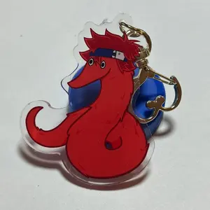 Anime Worm on a String Keychain