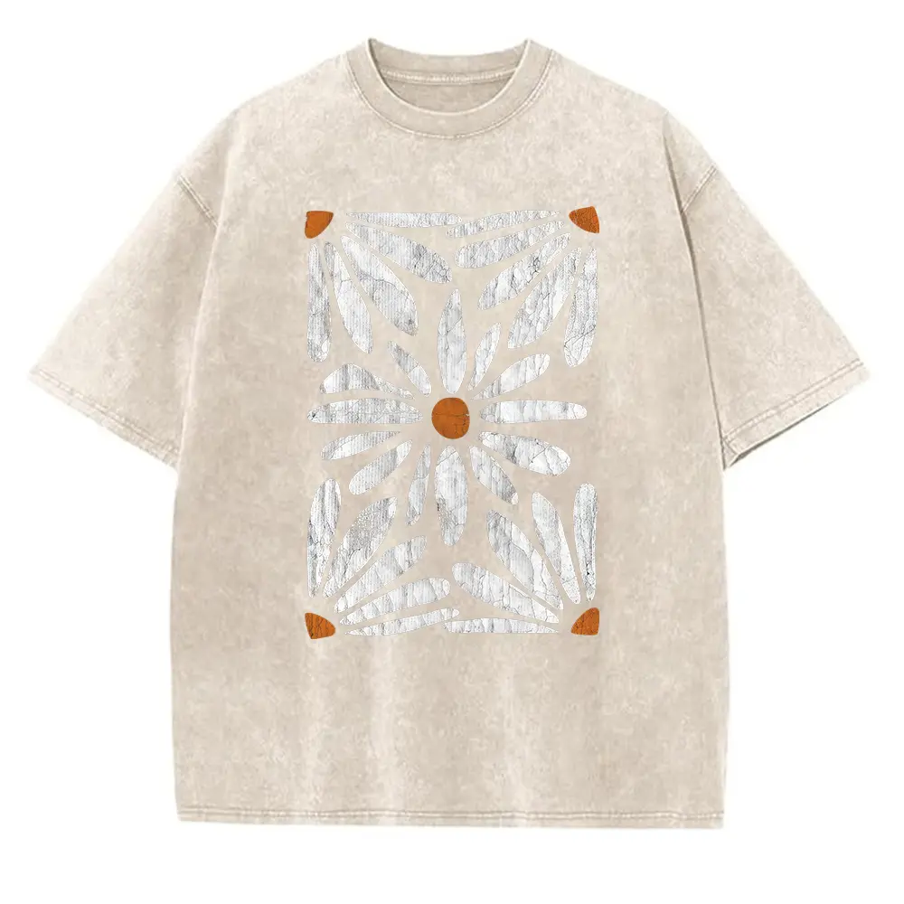 Washed T-shirt-Apricot