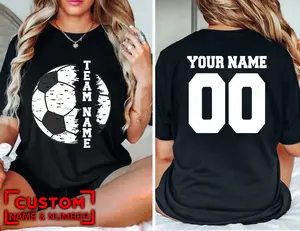 Personalized Soccer Shirts, Custom Shirt, Custom Soccer Team Shirt, Sports Parent Shirt, Soccer Mom Shirt, Custom Name Shirt, Soccer Team Shirt, Game Day Shirt, Soccer Lover Shirt, Soccer Family Shirt, Football Shirt Gift For Family PEX0N-V133