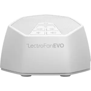 Adaptive Sound Technologies LectroFan EVO - Non-Looping Sound Machine for Sleep - Soothing Noise - Convenient Sleep Timer - Lightweight Build - USB-Powered - White