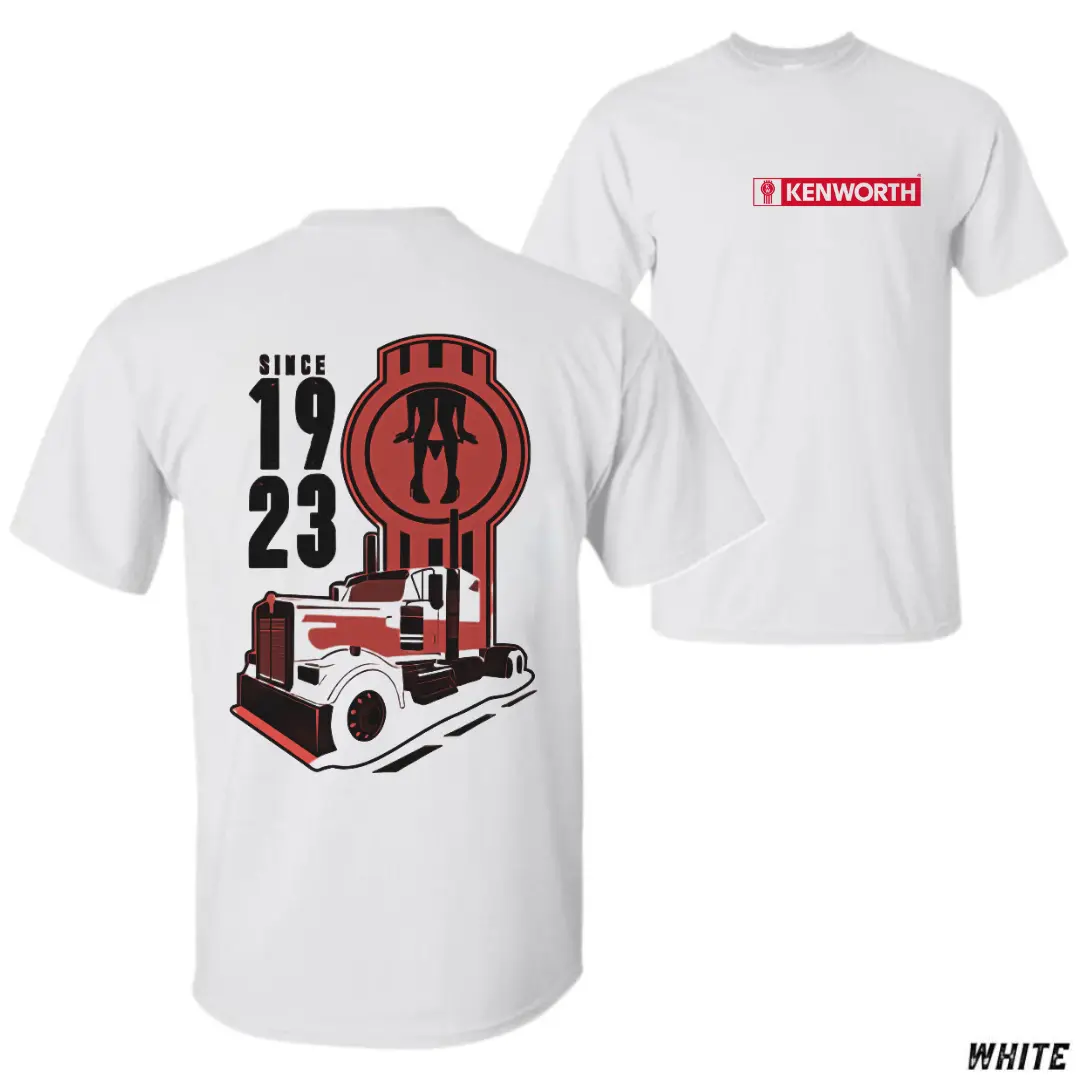 Kenworth Legacy Trucker T-Shirt - Menswear Unisex Short-Sleeve Round Neck, Classic American Big Rig Graphic, Breathable Casual Fabric, Ideal for Road Trips & Truck Shows, Collector Gift, Shortsleeve