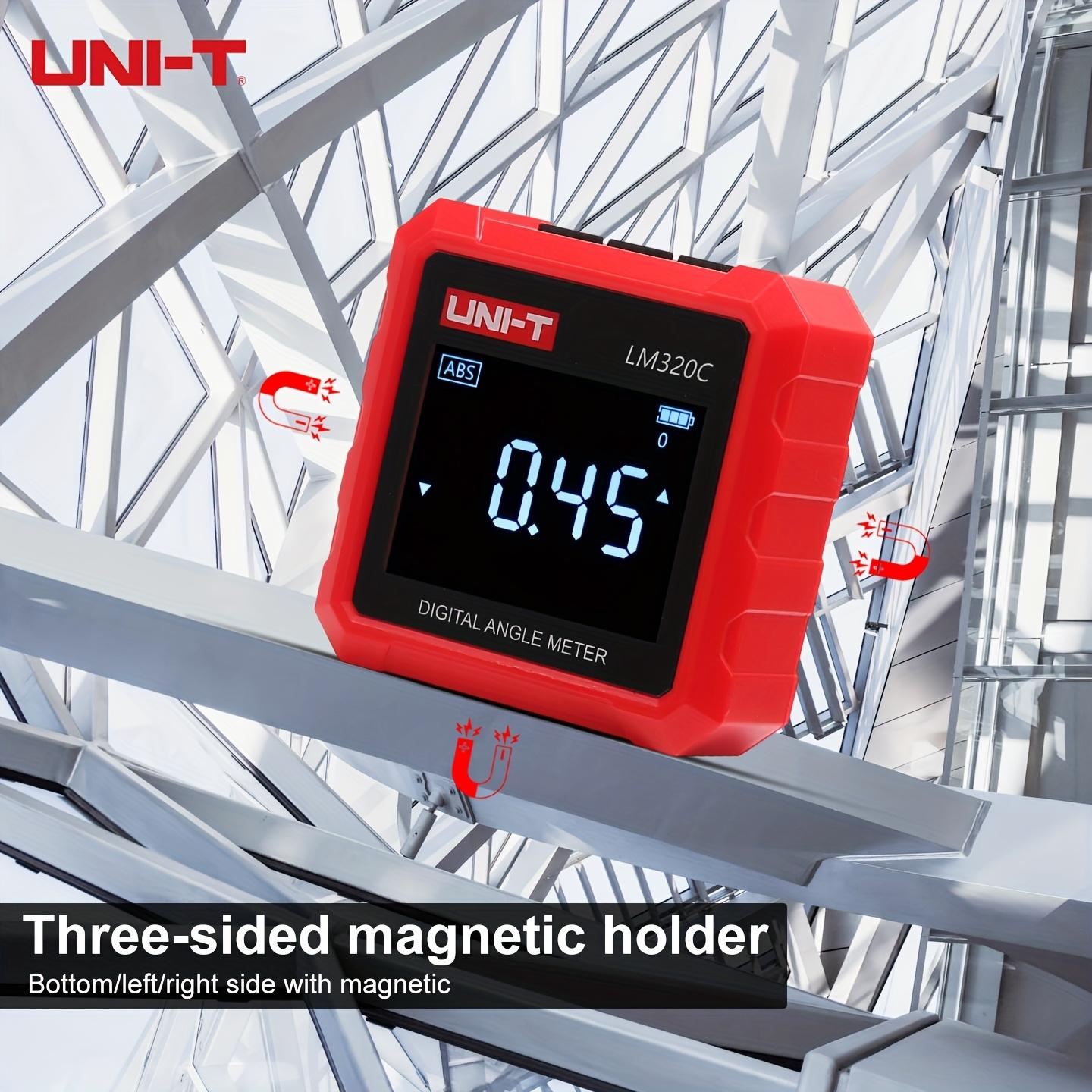 Digital Angle Meter, Magnetic Digital Angle Finder 4x90° Measurement, 3-Sided Magnetic Base Inclinometer, Relative/Absolute Mode, Electronic Angle Gauge with Unit Conversion for Woodworking, Construction & DIY