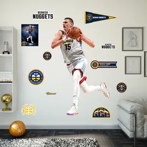 Nikola Jokić - RealBig City Jersey Collection - Official NBA - Denver Nuggets - Reusable Vinyl Wall Decals