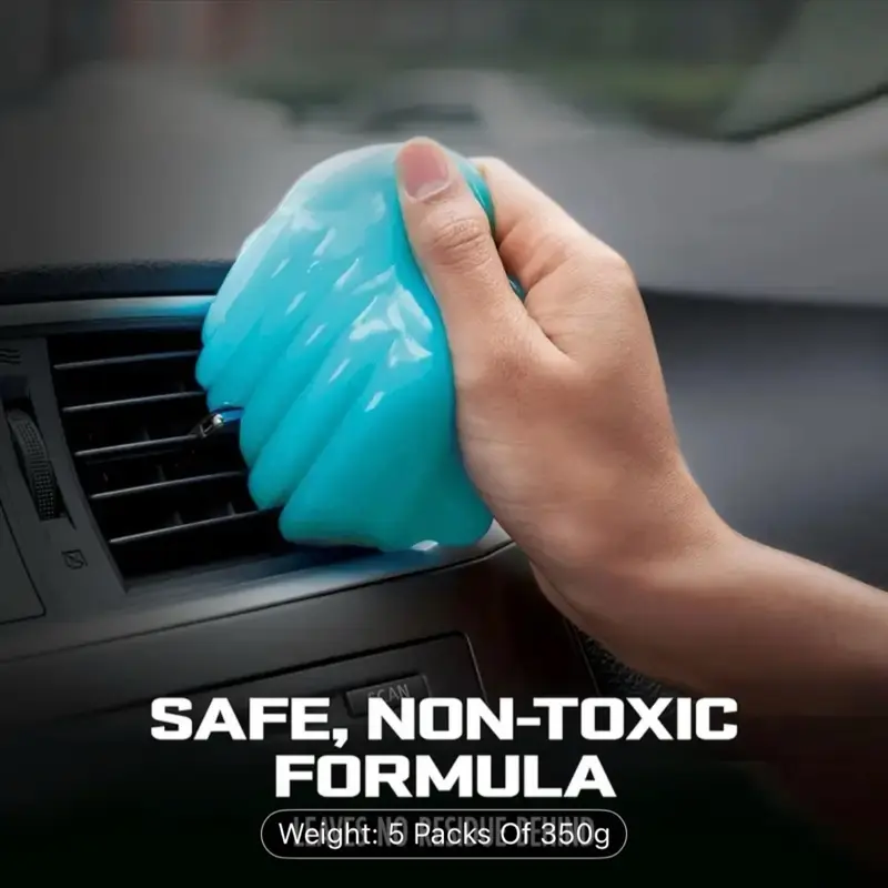 Car Cleaning Slime - Safe Non-Toxic Formula 5 Packs - Weighted Cleaning Slime for Your Needs
