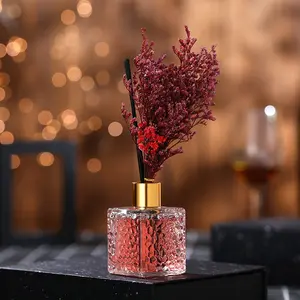 Hilton Hotel Scented Aromatherapy Diffuser, Rose & Jasmine Fragrance, 80ML Liquid, Plant-Based Wick, Long-Lasting, Home Use, Indoor Air Freshener