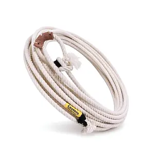 Kids 30 FT White Cotton Rodeo Kids Lasso Rope Rodeo Roping