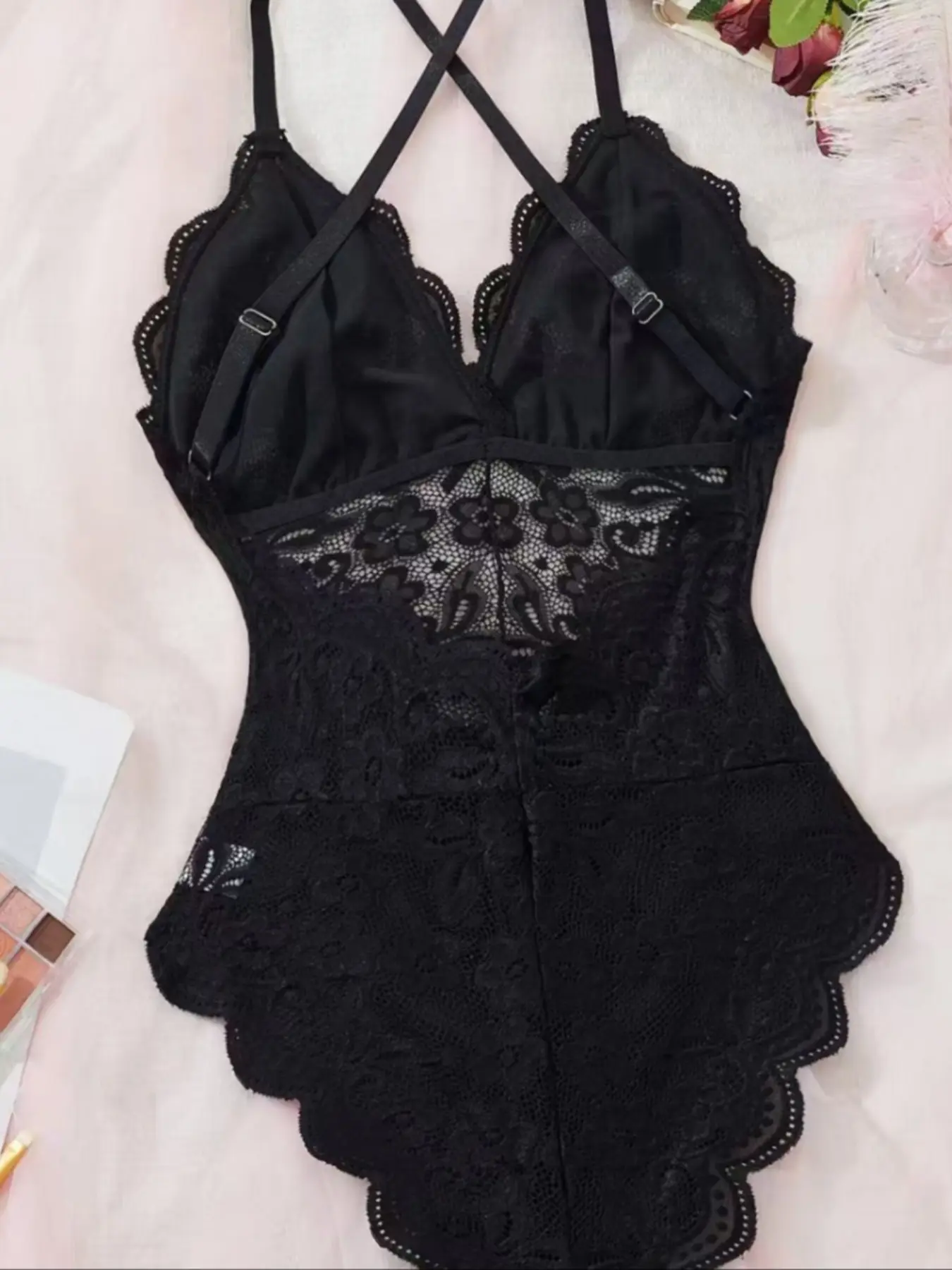 Sexy European Style Hollow Out Lace Bodysuit, Women's Sheer Lingerie, Elegant & Alluring Design, Perfect for Nightwear - TikTok Shop Sexy European Style Hollow Out Lace Bodysuit, Women's Sheer Lingerie, Elegant & Alluring Design, Perfect for Nightwear - TikTok Shop