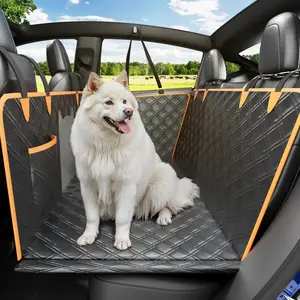 Dog Back Seat Extender with Hard Bottom, 450 lbs Capacity Dog Hammock Car Seat Cover, 100% Waterproof & Detachable, for Cars, SUVs, Trucks