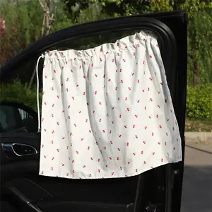 Cartoon Pattern Car Curtain Sunshade, Car Suction Cup Sunscreen Heat Insulation Shade, Car Supplies for Car Window Uv Protective Sunshade
