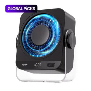 Rechargeable USB Desk Fan,199 Speeds, Digital Display, Quiet Strong Wind, 130° Tilt Adjustable, Type-C, Portable Small Personal Fan for Home Office Bedroom Dorm Travel Camping, USB Charging Fan
