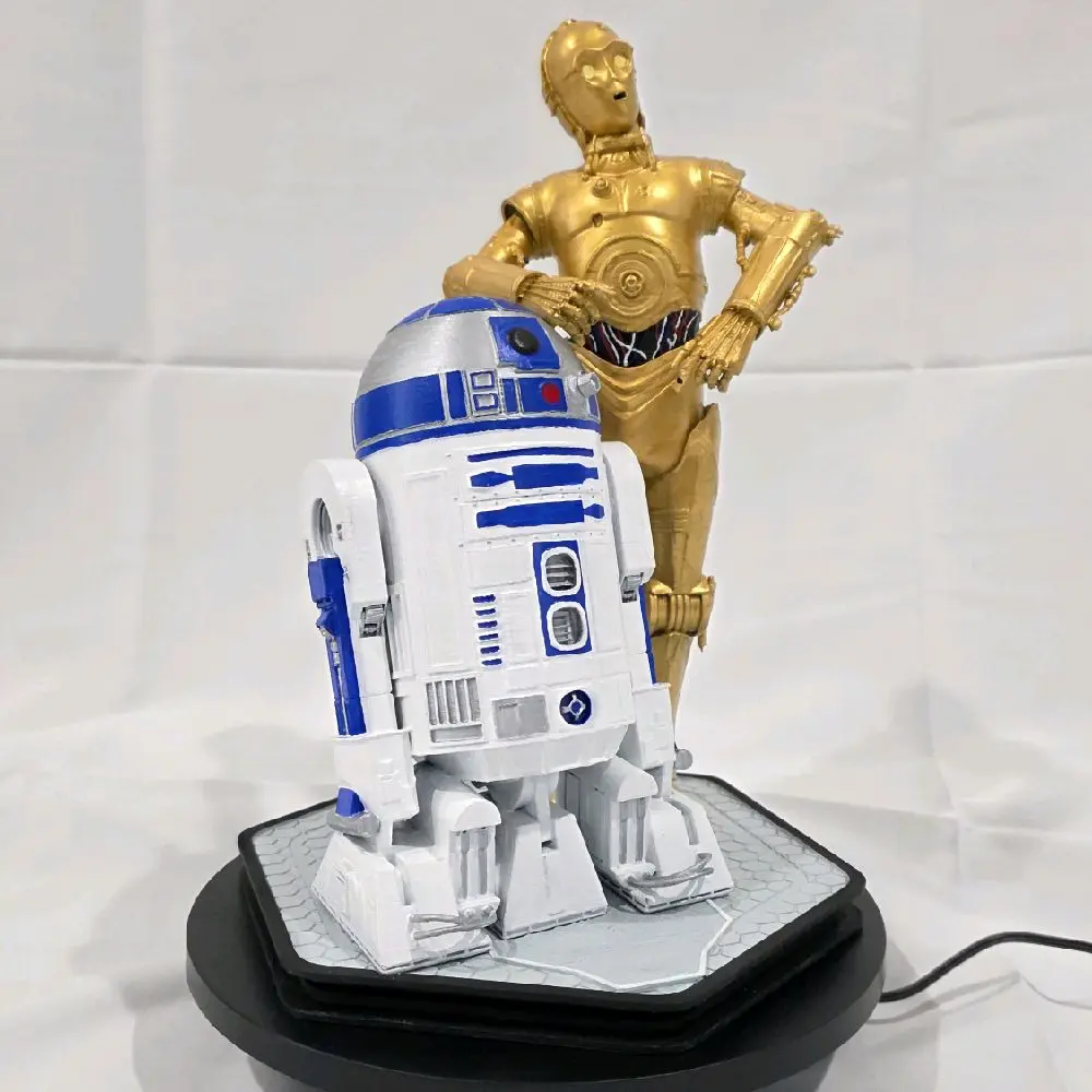 R2D2 & C3PO 3D-Printed, Hand-Painted Collectible Figure