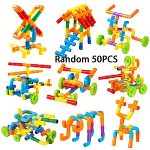 50pcs Creative Pipe Tube Sensory Toys, Unisex Stem Building Blocks, Educational Learning Toy for Kids & Toddlers, Perfect Gift