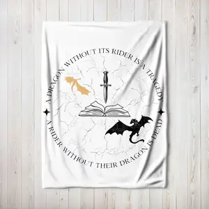 Fourthh Wing blankets gift for book lover, Cozy Plush Fleece Blanket, Warm Throw for Home Office Travel Camping, Decoration for Bed Sofa Living Room