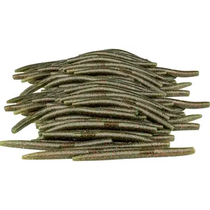 Soft Fishing Worm 100 count, 3/4/5/6" Mega Value Pack Senko Style Soft Lures for Bass, Plastic Worm Stick Baits, Multicolor, Cost-Effective Fishing