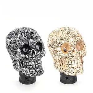 Car Decorations Universal Car Modified Shift Head Skull Resin Skull Shift Head Stylish Shift Head For Manual & Automatic Cars