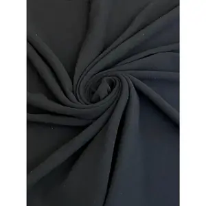 Black Crinkle Cotton Gauze