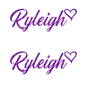Cursive Name Decal - Personalized Name Decoration Glitter Sticker DecalAE19