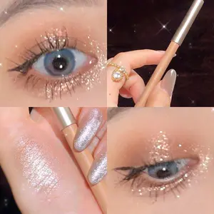 Nude Waterline Eyeliner Pencil, Cream Gel Eyeliner Waterline Waterproof Smudge-Proof Long-Wearing, Intense Color, Retractable Eye Liner Brightener Pen, Smooth Eye Makeup for women, Built-in Sharpener