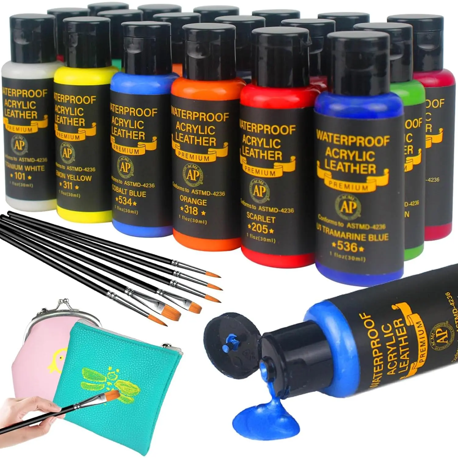 Leather  Set, 18 Colors Leather  for Shoes| Leather Accessories |  Shoe  Kit for Sneakers | Bags | Purses | , Flexible, Long-Lasting Sneaker  Kits