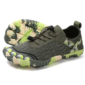 Lxso Wide Width Barefoot Shoes for Men Women, Breathable Comfortable Soft Water Shoes, Non-Slip Slip-On Sneakers, Camo Color Block, Egyptian Toe with Memory Foam Insole, Ideal for Beach Outdoor Running, Thanksgiving Christmas Gift