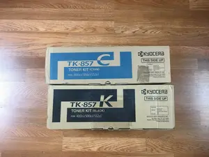 Lot of 2 OEM Kyocera TK-857 Cyan & Black Toners for 400ci-500ci-552ci Same Day