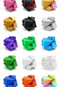 3D Printed Rotating Square Gear Fidget Spinner Adult Toy for Office Stress Relief in Style Multiple Variations Ideal for Office Use