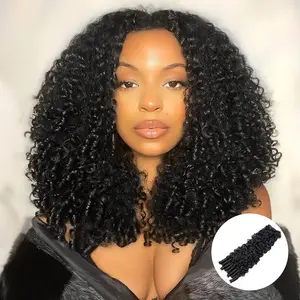 Vshow Hair Burmese Curly Hair Bundles Double Weft Curly Hair Extensions 8A Grade Curly Human Hair Bundles For Black Women