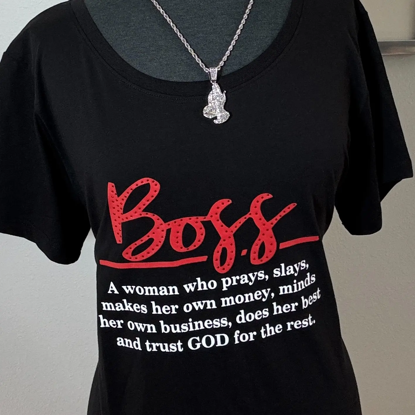 "Boss" Tee for "Boss" Ladies in White and Gold