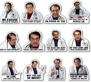 Dr. Now 12-Pack Magnets - 3" x 3" Strong Magnetic Refrigerator & Car Accessories Featuring Funny and Motivational Dr. Now Designs Decor Kitchen Health Doctor