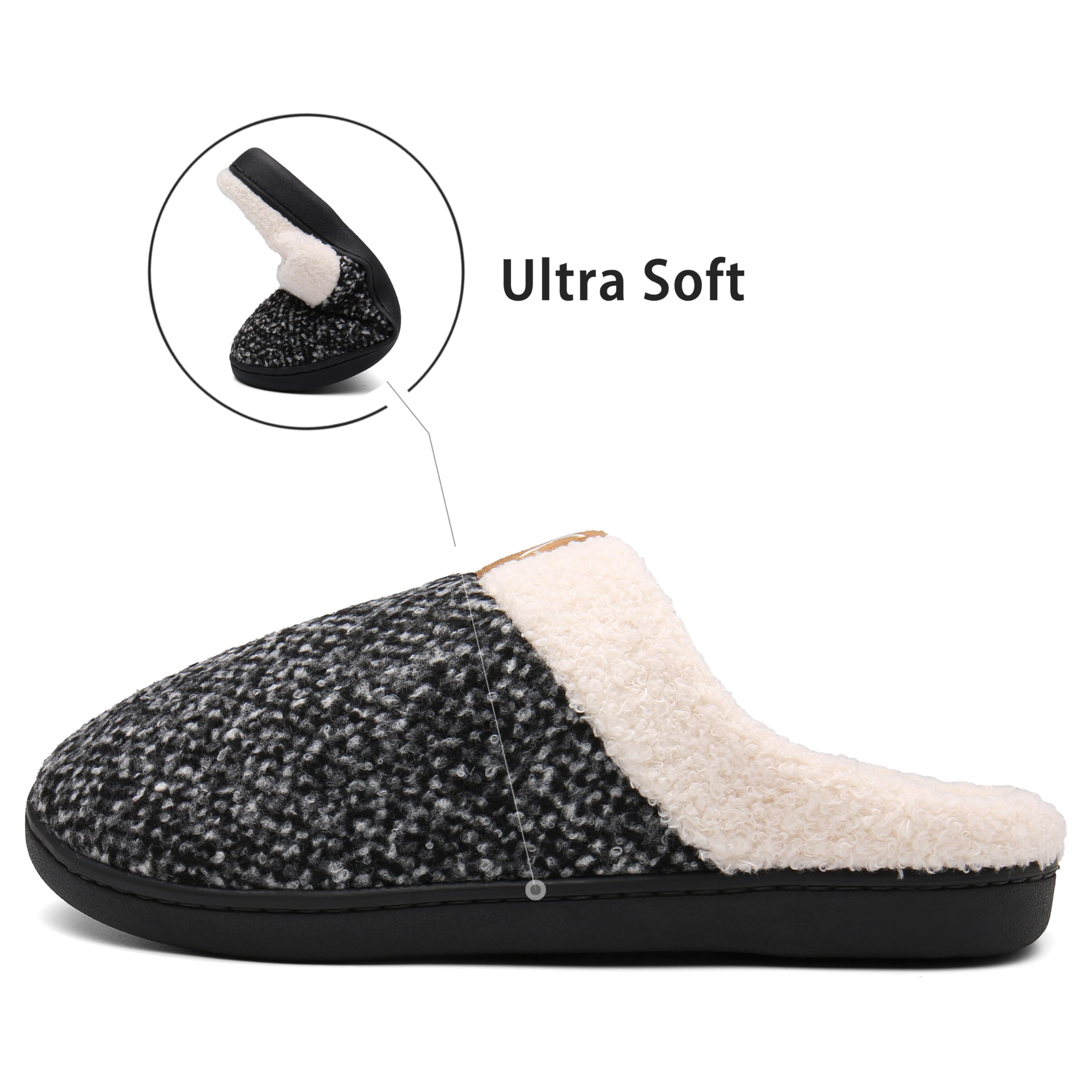 Cotton Slippers for Women Anti Slip Cashmere for Warmth Monthly Slippers for Indoor Home Cute and Fluffy Cotton Walking Shoes houseslippers swag Slide Women's Indoor Bedroom Slipper Gift for Women, House Shoe with Anti-Skid Rubber Sole for Ladies