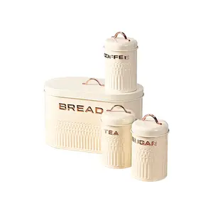 Modern Minimalist Bread Box Storage Container, Metal Sealed Candy Coffee Tea Canister, Cross-Border Wholesale Bread Storage Box
